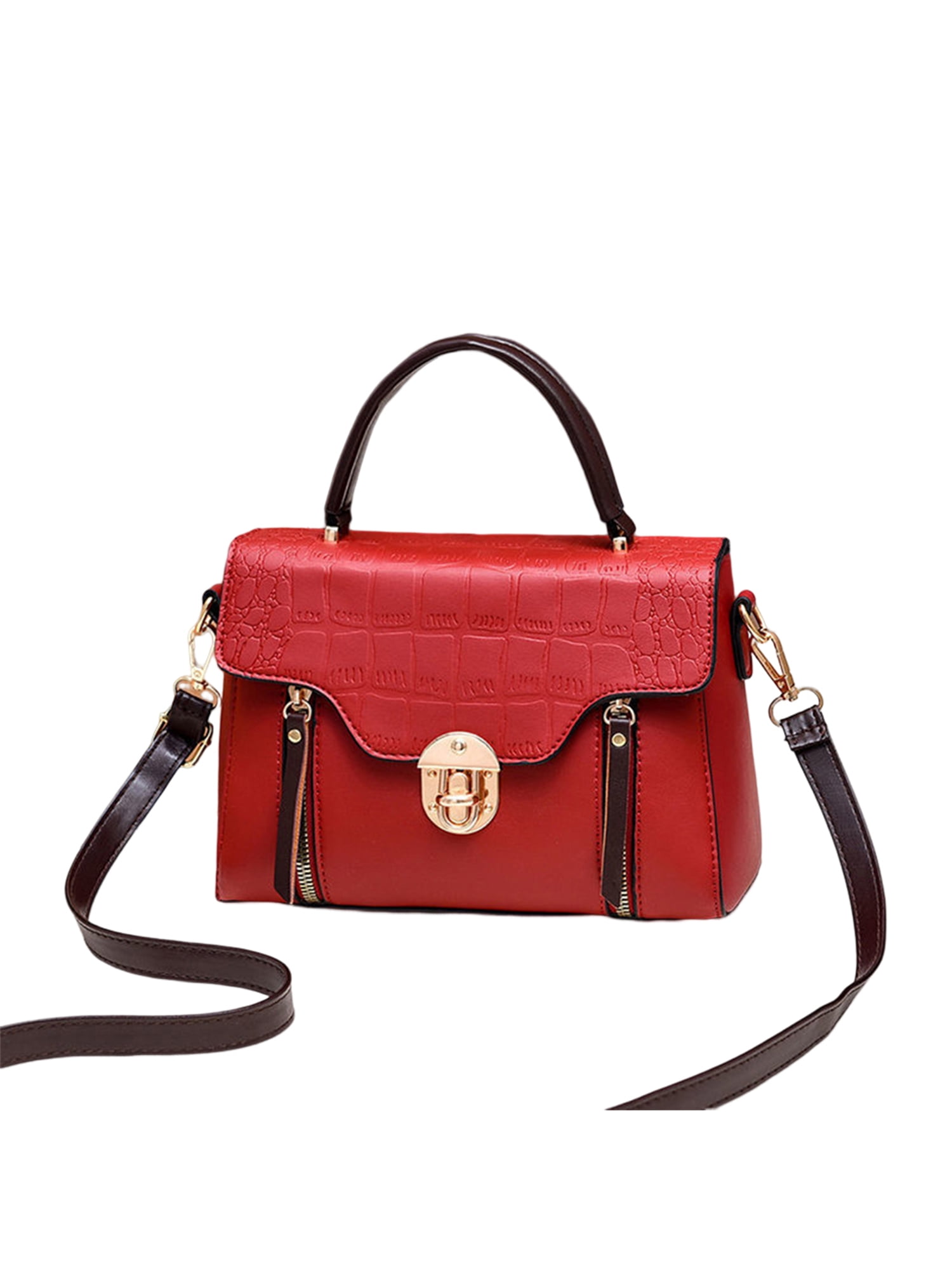 Best Leather Small Satchel Bag for Women Red