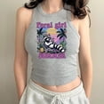 thumbnail image 4 of Feral Girl Summer Rib-Racer Tank Top , Womens Micro Rib Racer Tank Top, 4 of 6