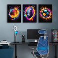 thumbnail image 2 of Colorful Soccer Posters for Boys Bedroom Watercolor Basketball Wall Hieng Football Canvas Prints Pictures for Kids Room Decor Cool Ball Themed Paintings for Teen Boys Playroom Nursery Decor, 2 of 6