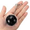 thumbnail image 3 of Uxcell Pickleball Keychain Mini Pickleball Ornament for Bags Backpacks Rackets Luggage Tags Party Favors Black 2Pack, 3 of 7
