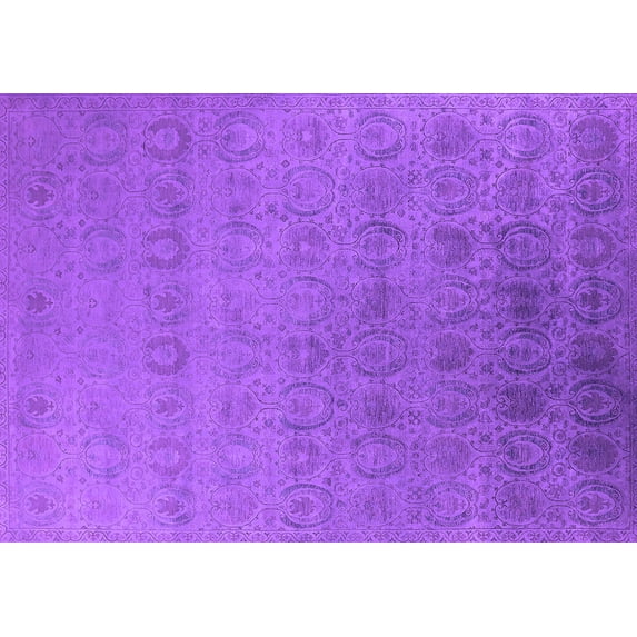 Ahgly Company Indoor Rectangle Oriental Purple Industrial Area Rugs, 2' x 3'