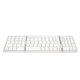 thumbnail image 5 of Teclado Bluetooth plegable triple con conexión para múltiples dispositivos, teclado inalámbrico para computadora portátil, tableta, teléfono, color plateado y blanco, 5 of 15