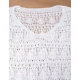 thumbnail image 6 of Drvitor Beach Cover Up for Women Summer Hollow V-Neck Crochet Tops Casual Loose 3/4 Sleeve Swimsuit Cover Up, 6 of 7