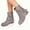 Gray, variant on Willtoo Women's Fashion Mid Calf Flat Heel Side Zipper Slouch Boots Brown