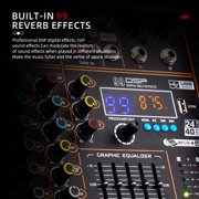 Mixer 4 Channel Mixer DSP Reverberation Effect Professional Bluetooth USB Mixer