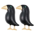 thumbnail image 1 of 2 Pcs Broche en Forme d'Oiseau Noir en Alliage Accessoire en Tissu pour Femme et Filles, 1 of 8