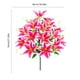 thumbnail image 3 of Ramo de Lirios Artificiales de Seda Rosa de 18 Cabezas, 42 Cm de Alto, Ideal para Decoración Del Hogar, Bodas y Fiestas. No Requiere Mantenimiento., 3 of 6