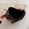 thumbnail image 3 of Mujeres Faux Suede Fashion Bolso Hombro Half Moon Crossbody Bags para Viajar (café), 3 of 6