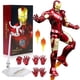 thumbnail image 5 of Figura de acción articulada de la película Iron Man de ZD Toys, MK1, MK2, MK3, MK4, MK5, MK6, MK7, MK42, MK43 y MK50, de 7 pulgadas., 5 of 6