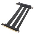 thumbnail image 1 of PCIe 4.0 Riser Cable, PCIe 4.0 X16 Graphics Card Extension Cord, 90 Degree Right Angle, Segmented Design, Compatible with RTX 4090 Ti and 8900 XT, Black, 1 of 7