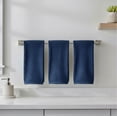 thumbnail image 2 of Serafina Home Royal Nautical Ocean Blue Kitchen Hand Dish Towels: Oversized 28" x 18", 100% Cotton Cloth Soft Cleaning Drying Absorbent Ribbed Design, Set of 3 Multipurpose for Everyday Use, 2 of 8