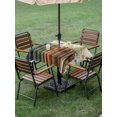 thumbnail image 4 of Outdoor Tablecloth with Umbrella Hole for Patio/Picnic/Party/Camping, Modern Books Flower Waterproof Table Cloth Square Cover Washable, Country Chic Floral Leaves Beige (54"x 54"), 4 of 9
