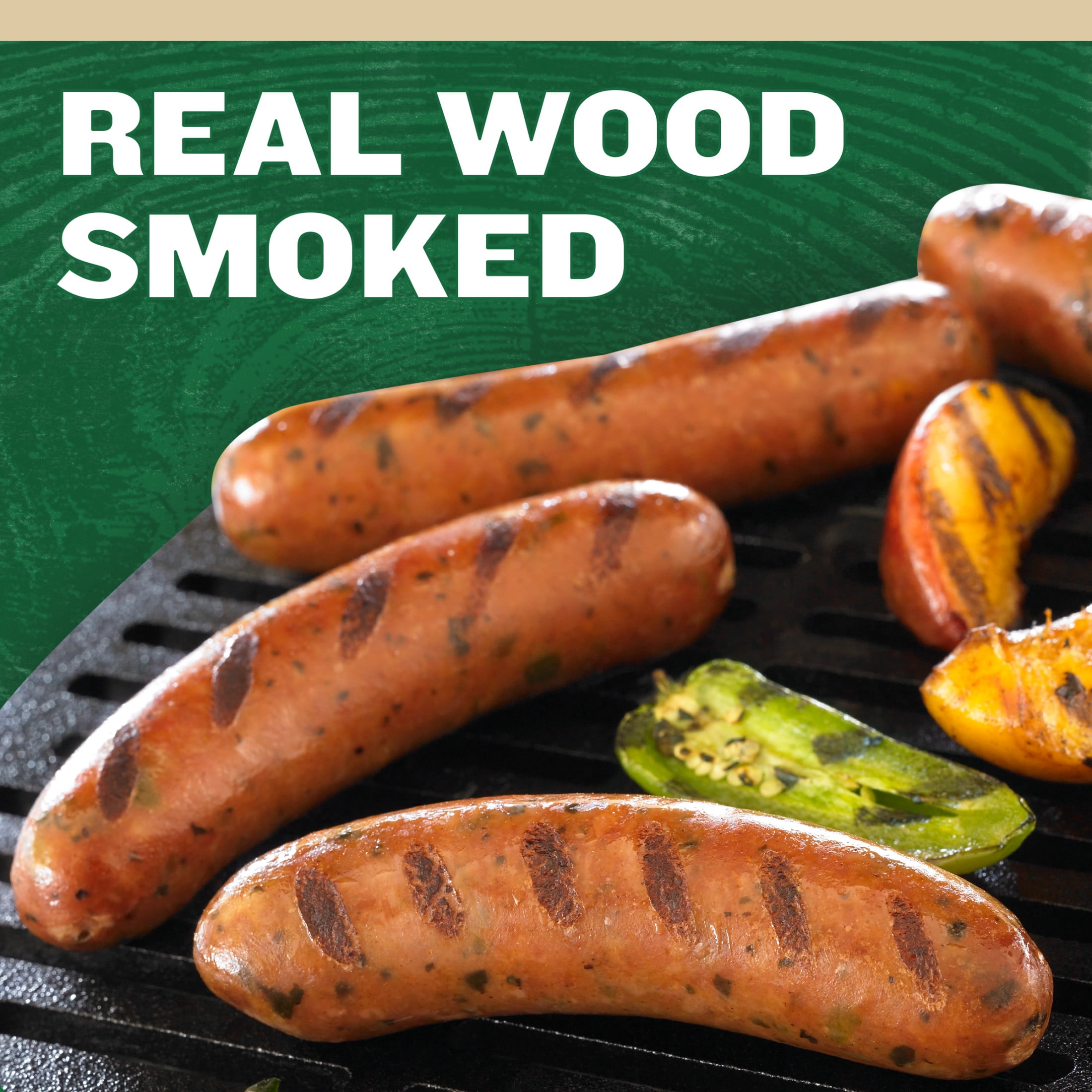 Wright Brand Real Wood Smoked Bacon, Cheddar & Jalapeño Smoked Sausage, 12 oz, 4 Count