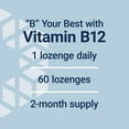 thumbnail image 5 of Life Extension B12 Elite, adenosylcobalamin, methylcobalamin, two active forms for brain health & dopamine production, non-GMO, gluten-free, vegetarian, 60 lozenges, 5 of 10