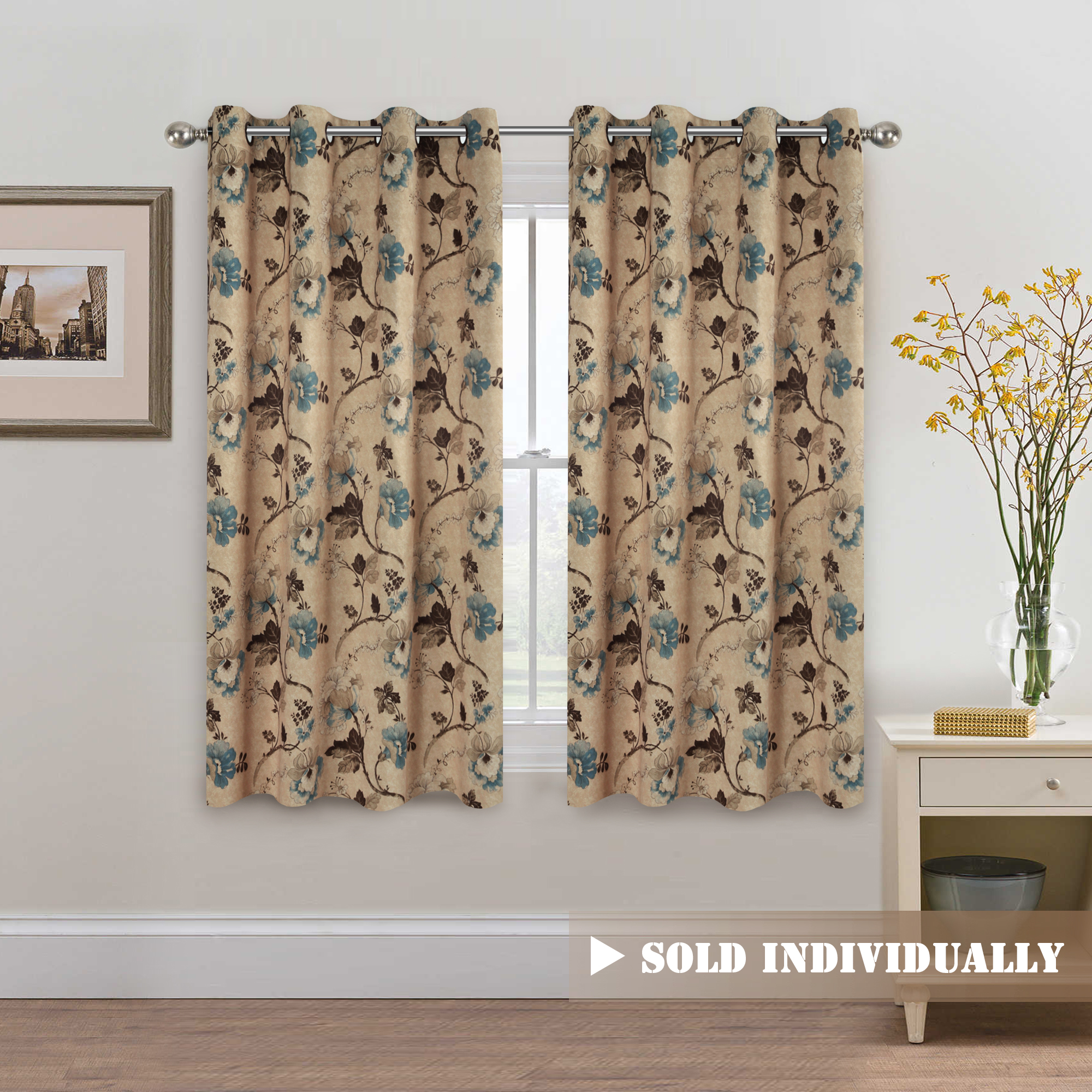 H.VERSAILTEX Vintage Rustic Style Printed Design Room Darkening