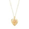 thumbnail image 4 of Brilliance Fine Jewelry Sterling Silver 14KT Gold Plated Spinning "Mama" Heart Pendant Necklace, 20", 4 of 8