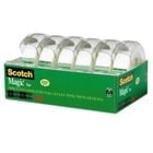 For Scotch Magic Tape & Refillable Dispenser 3/4" x 650" 1" Core Transparent 6/Pack