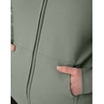 thumbnail image 5 of Hanes Just My Size EcoSmart Women's Full-Zip Fleece Hoodie (Plus ) Stonewashed Green 1X, 5 of 6