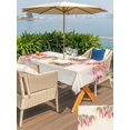 thumbnail image 5 of Outdoor Tablecloth with Umbrella Hole for Patio/Picnic/Party/Camping, Pink Weeping Floral Waterproof Table Cloth Rectangle Table Cover Washable, Spring Summer Pastoral Flowers Rustic (60"x 102"), 5 of 8