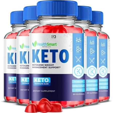 (5 Pack) Health Smart Keto ACV Gummies - Apple Cider Vinegar Supplement for Energy & Focus - Dietary Supplement Gummies with Apple Cider Vinegar Folate Vitamin B12 B6 Beet Root (300 Gummies)