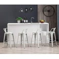 thumbnail image 5 of Andeworld 30" Low Back Metal Counter Stool Height Bar Stools [Set of 4] Barstools, White, 5 of 8