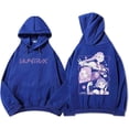 thumbnail image 1 of Pop cazadora para niña Demon Hunters Unisex Printed Anime Print Long-Sleeved Hooded Sweatshirt （Blue）, 1 of 2