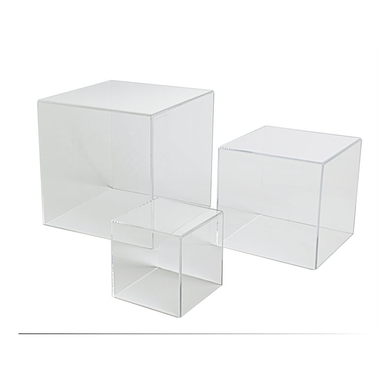 6 Square Acrylic Display Box -Qty of 12 | 6 x 6 x 6 Box Case Display