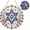 A003- C, variant on Pearl Diamond Painting Hanging Ornament Kit with Star of David Design, Blue and Gold Beaded Wall Decoration for Adult Craft Enthusiasts