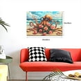 thumbnail image 5 of 16x24 inch Canvas Frameless Painting Funny Squid & Flower Prints,Rustic Bedroom,Bathroom,Cafes,Bar Wall Decor Painting Canvas,Modern Art Squid & Flower Posters & Prints,Gift For Squid Lovers, 5 of 6
