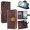 Brown, variant on Leather For Apple iPhone 16 Plus RFID Blocking Dual Tone Flip Wallet Case, With Card Holder Buckle Magnetic Closure Shockproof Kickstand Protective Phone Cases Cove,Black,For iPhone 16 Plus