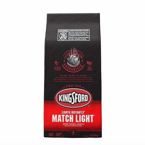 Kingsford Match Light Charcoal Briquettes - Original BBQ Flavor - 1 Pc, 12 Lb