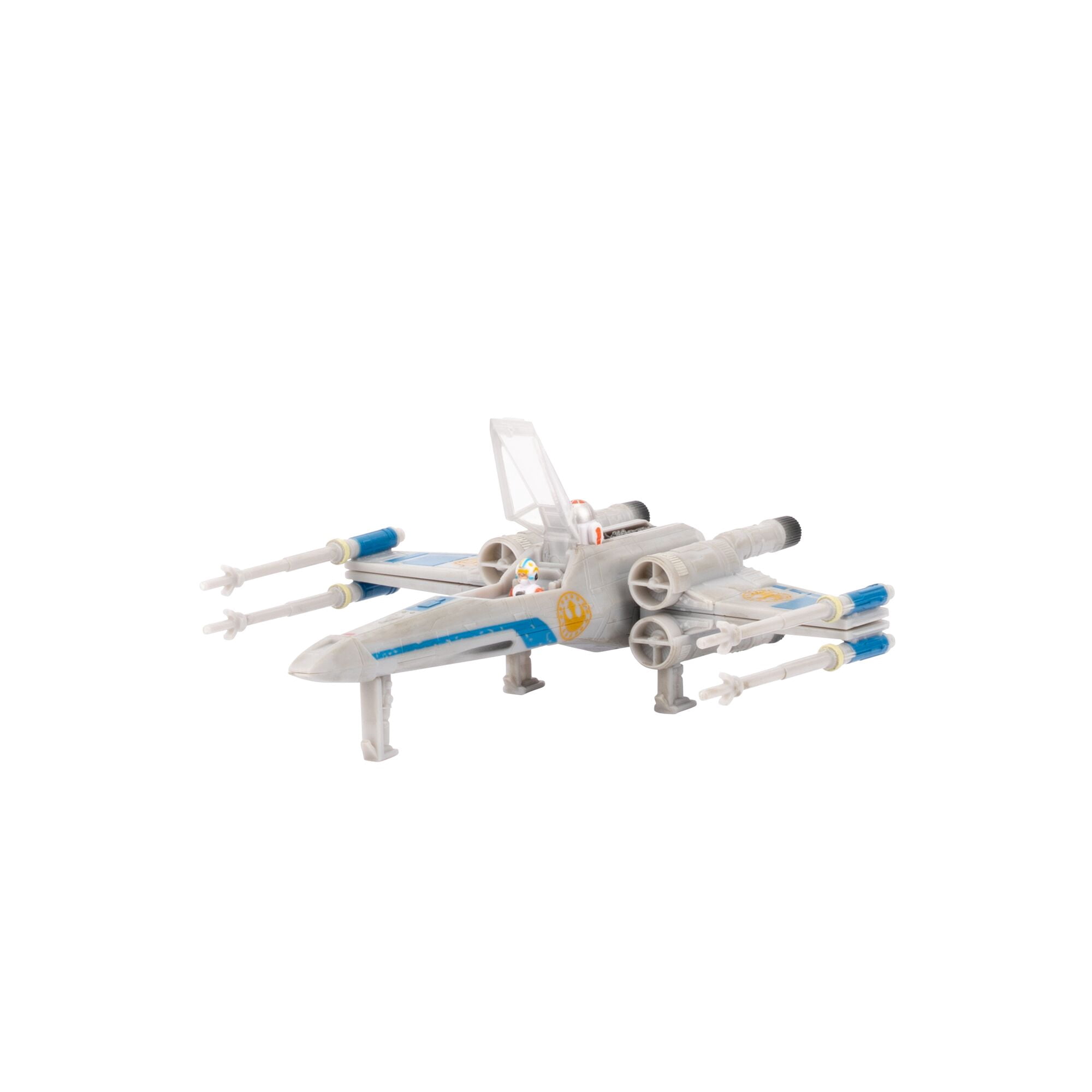 STAR WARS 5 Inch Vehicle and Figure New Republic X-Wing with Pilot (Skeleton Crew) - Series 9