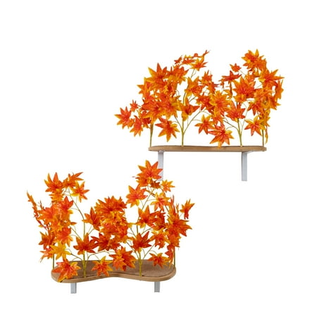 UPC: 0854878008183 | On2Pets Cat Shelves Wall-Mounted Cat Trees Cat Furniture for Climbing Playing and Relaxing Set of 2 Indoor Cat Shelf