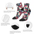 thumbnail image 5 of Fuzoiu Beautiful Flower Print Adult Socks, Crew Moisture-wicking Socks, Unisex Cushion Crew Socks,Casual Sports Ankle Socks, 5 of 7
