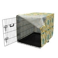 thumbnail image 3 of Victorian Dog Crate Cover, Swirling Botanical Inspired Motif Repetition, Easy to Use Pet Kennel Cover Small Dogs Puppies Kittens, 7 Sizes, Mustard Multicolor, by Ambesonne, 3 of 6
