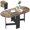 Rustic Brown, variant on HOMCOM Foldable Dining Table, Oval Drop Leaf Table for Kitchen, Dining Room