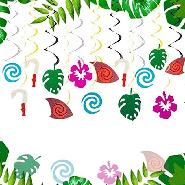 Decoración de fiesta con forma de espiral para cumpleaños de JeVenis Moana, 15 unidades