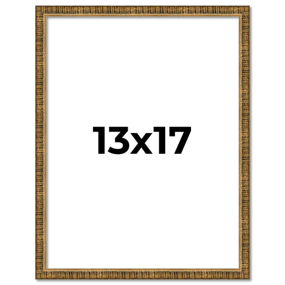 13x17 Frame Gold Picture Frame - Complete Modern Photo Frame Includes UV Acrylic Shatter Guard