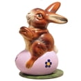 thumbnail image 2 of Ino Schaller Rabbit Sitting on Purple Easter Egg Paper Mache Candy Container, 2 of 2