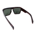 thumbnail image 4 of Mens Flat Top Rectangle Keyhole Thick Plastic Mobster Sunglasses Tortoise - Green, 4 of 4