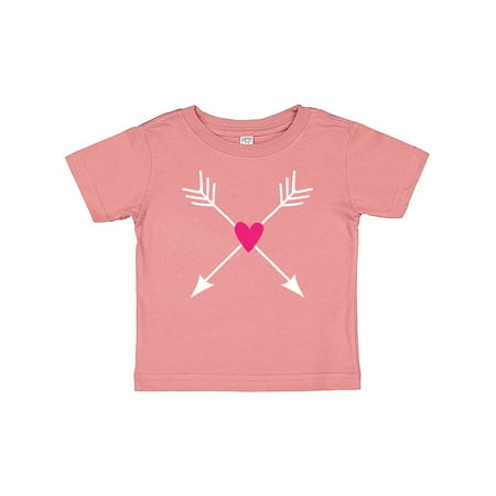 

Inktastic Valentine Hipster Arrows Pink Heart Gift Baby Girl T-Shirt