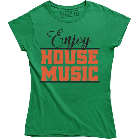 Enjoy House Music Printed Dance Trance Ibiza Festival Electronic T-Shirt