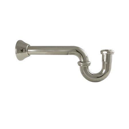 Brushed Nickel P Trap Kingston Brass CC2186 Vintage 1.25 in. Decor P Trap, Polished Nickel - 14.57 x 5.31 x 2.17 in. ()