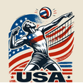 thumbnail image 2 of USA Volleyball Adult Natural Crew Neck Short Sleeve Tee-Small, 2 of 4