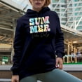 thumbnail image 2 of Summer Vibes Only, Tie Dye Art, Navy Blue Hooded Sweatshirt or Hoodie, 3XL, 2 of 5