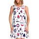 thumbnail image 1 of Fotbe Sailing Marine Travel Vestido de Verano sin Mangas para Mujer – Vestido Midi Línea A, Estilo Camiseta Floral, Vestido Playero Casual y Fluido, 1 of 7