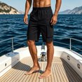 thumbnail image 5 of TOMVIGX Mens Workout Shorts Casual Loose Quick Dry Beach Summer Pants Lightweight Breathable Gym Shorts for Outdoor Running Training with Pockets Black L, 5 of 6