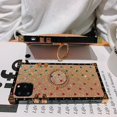 thumbnail image 2 of Estuche de diseño cuadrado compatible con Iphone 13 Pro Max, Luxury Love Glitter Tpu Protección a prueba de golpes Estuche para teléfono resistente con soporte para anillo Feliz Sencillez, 2 of 3