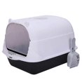 thumbnail image 1 of 2024Fully Enclosed Large Cat Litter Box with Door Isolate Smelly Cat Toilet Cat Pet Supplies(Black Send Shovel Activated Carbon Deodorant Bag), 1 of 1