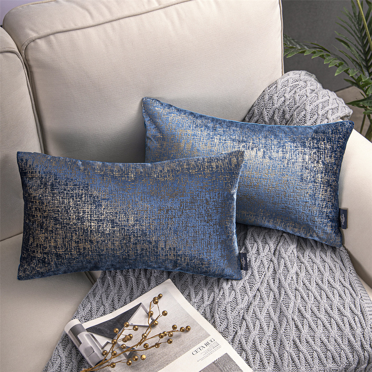 Phantoscope Bronzing Gold Foil Printed Cut Pile Velvet with Gilding Metallic Shiny Decorative